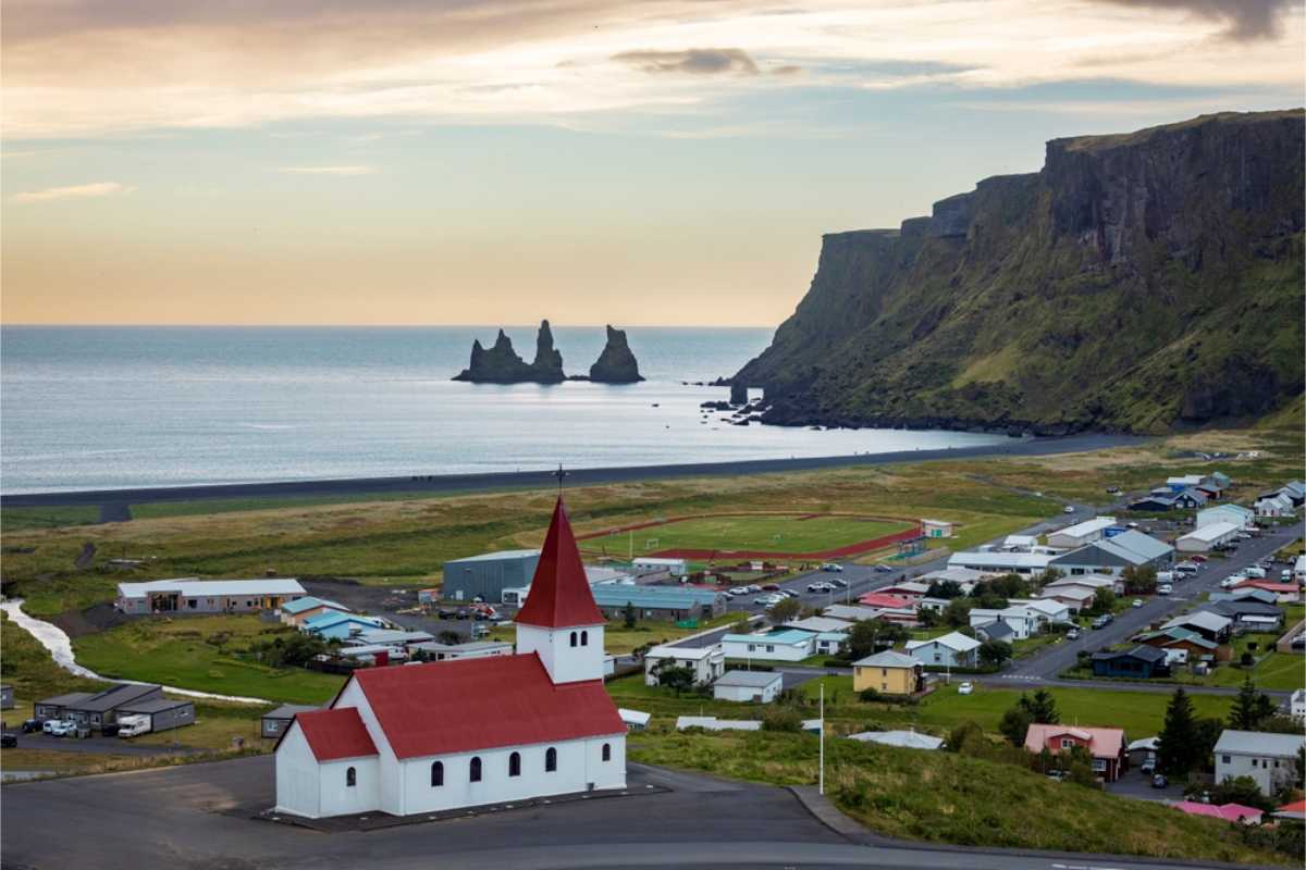 Panoramic views of Vik village