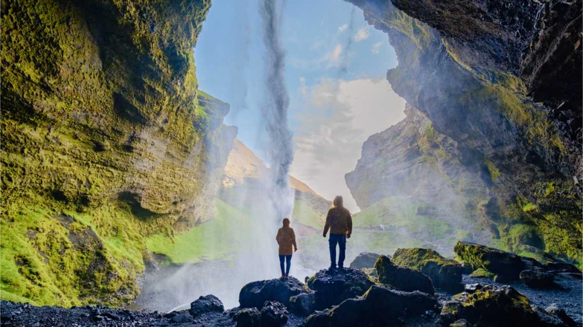 Kvernufoss waterfall in Iceland